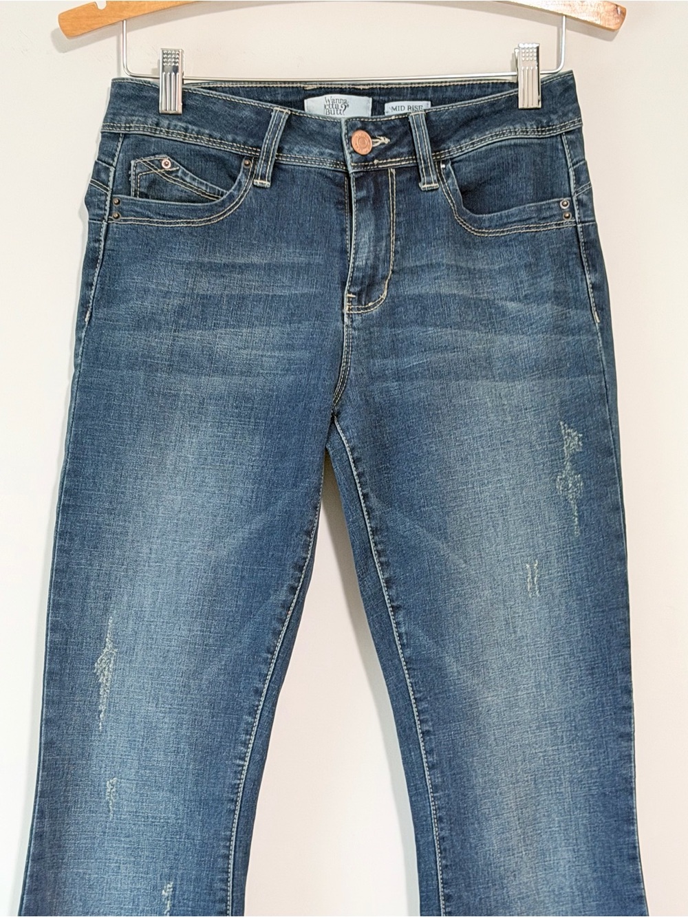 YMI Jeans “Wanna Betta Butt” Mid Rise Dark Wash Bootcut Flare - Picture 9 of 14